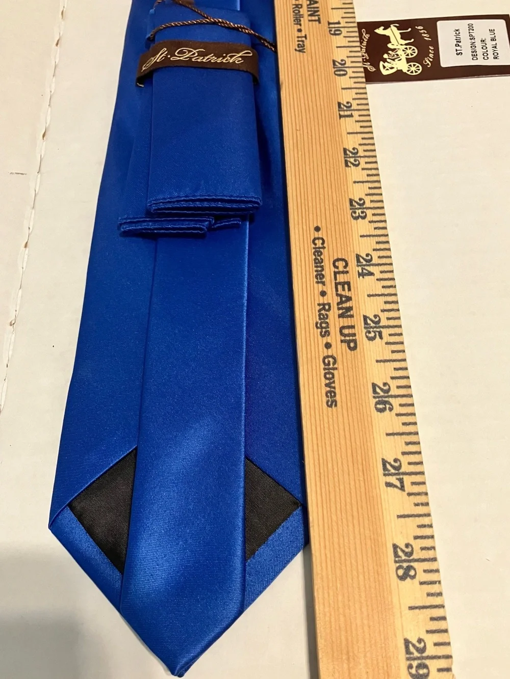 St. Patrick Royal Blue Satin Tie